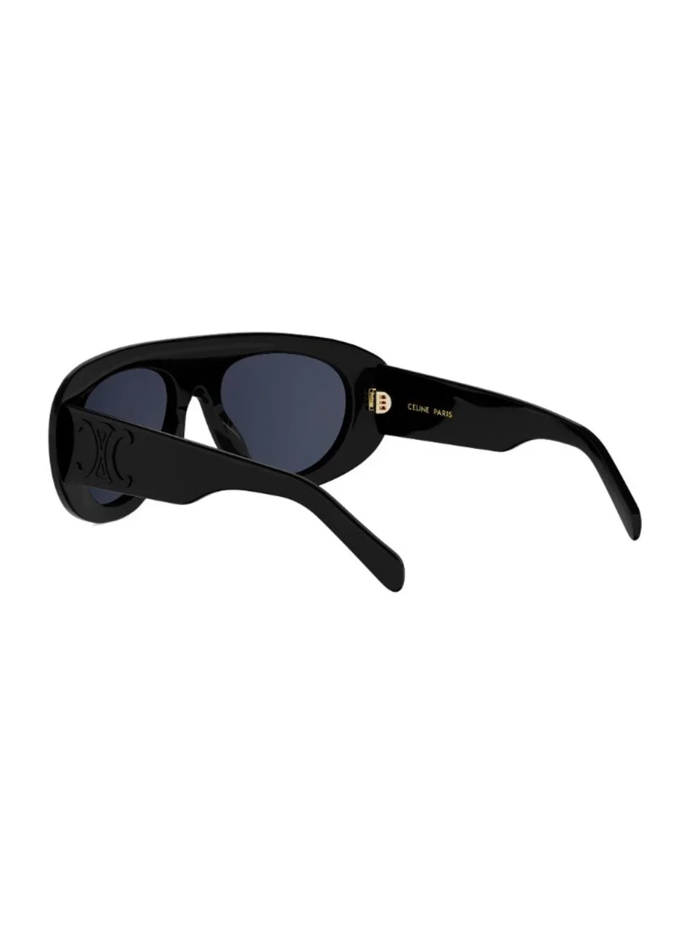 New CELINE Women's Sunglasses Acetate Frame TRIOMPHE STAMP CL40340U 01V 57 Black